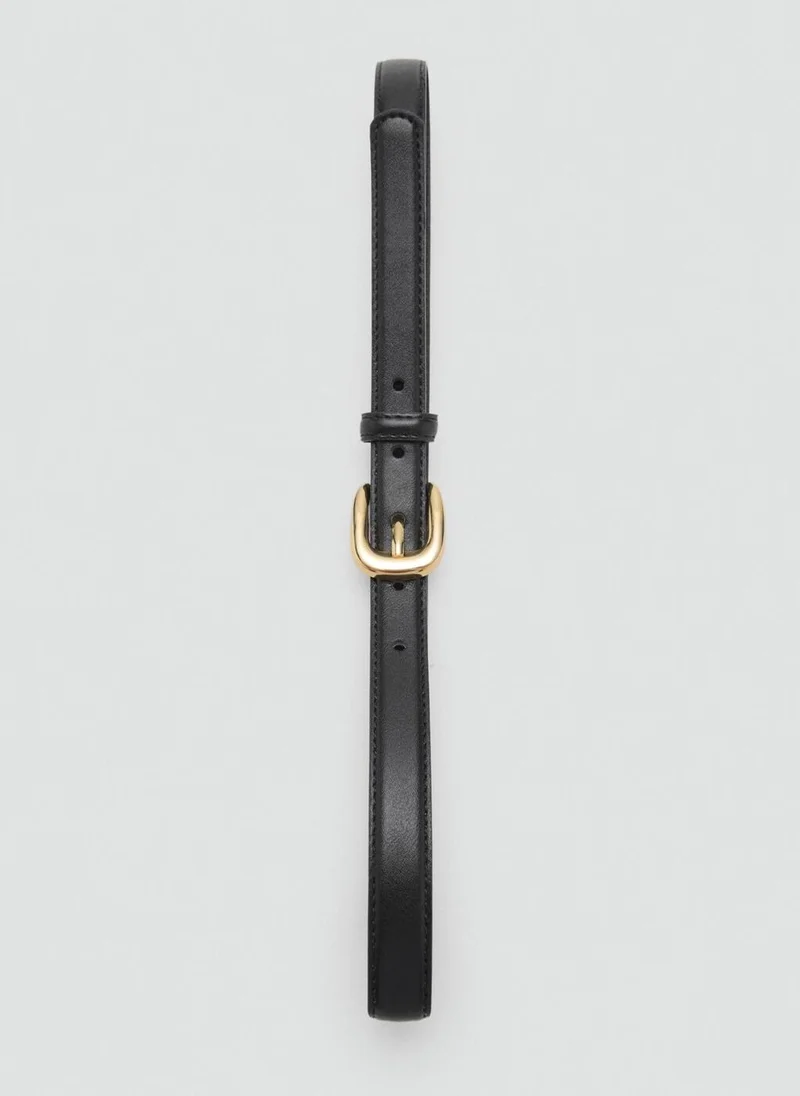 MANGO Thin Metal Buckle Belt