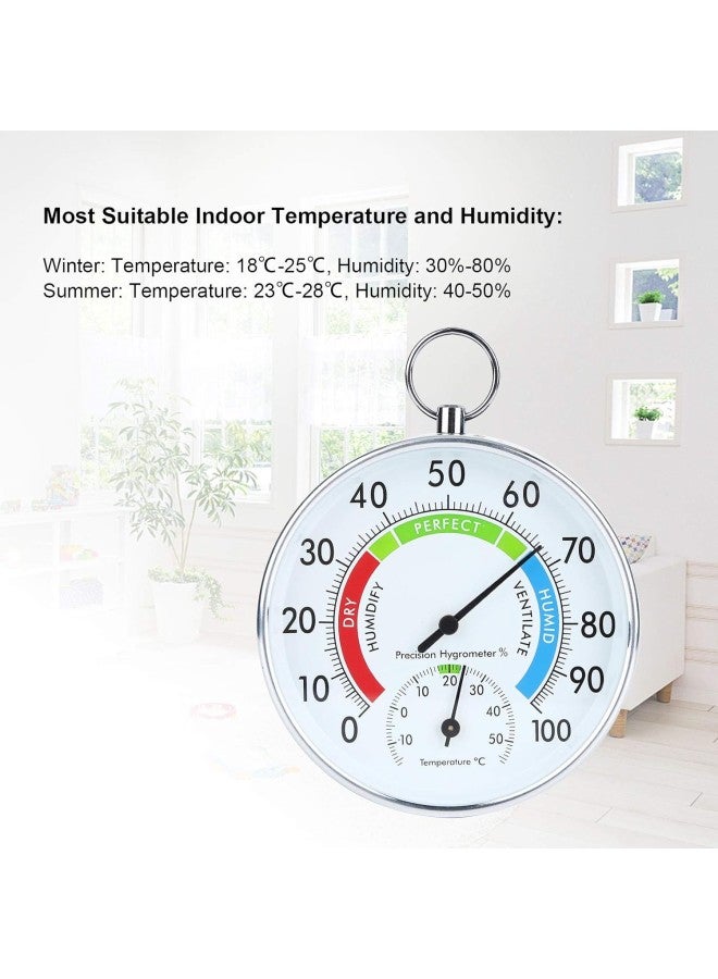 كلاراكو مقياس حرارة داخلي لقياس الرطوبة مثبت على الحائط لقياس درجة الحرارة والرطوبة للاستخدام في المنزل أو المستودع أو المكتب - Image 3