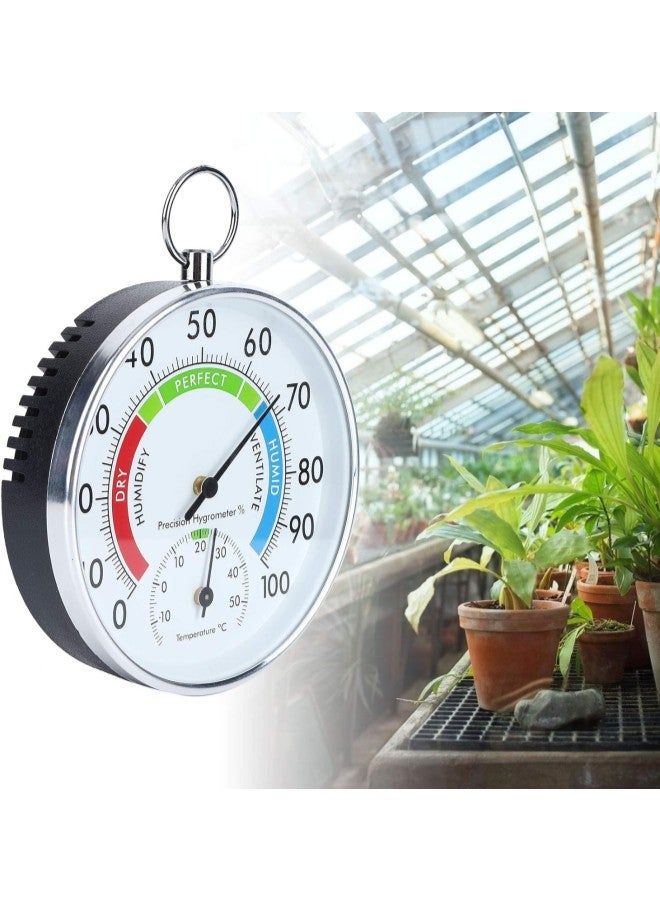 كلاراكو مقياس حرارة داخلي لقياس الرطوبة مثبت على الحائط لقياس درجة الحرارة والرطوبة للاستخدام في المنزل أو المستودع أو المكتب - Image 1