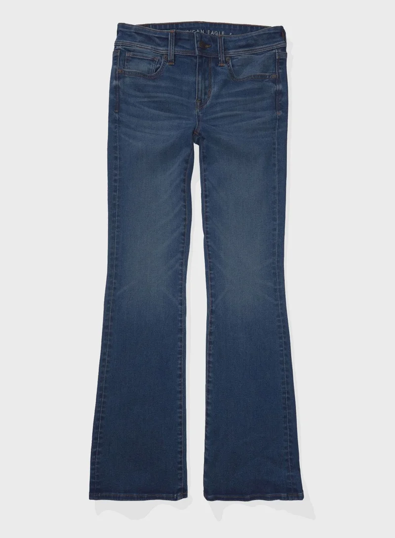 امريكان ايجل Low Rise Straight Fit Flared Jeans