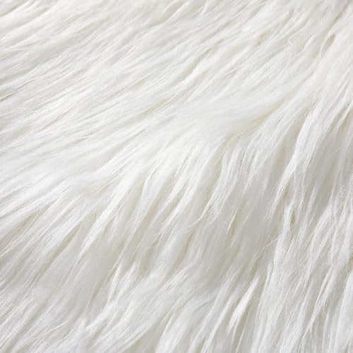 Cottonfry Sheepskin Faux Fur Fabric | Craft Supply, Costume, Decoration (31x60) (White) - Image 1