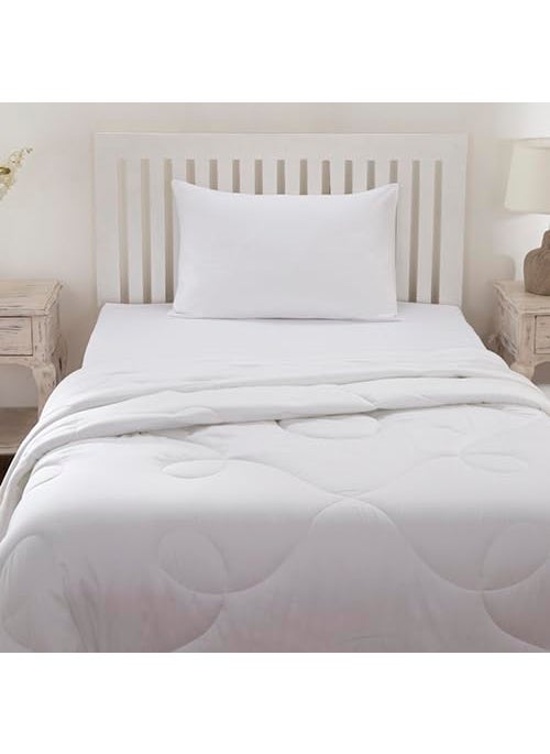 maspar maspar Erica Tencel Natural Wood Pulp Fabric Extreme Winter Ultra Soft Plush Duvet InsertQuilt 152 x 220 CM White  - Image 1