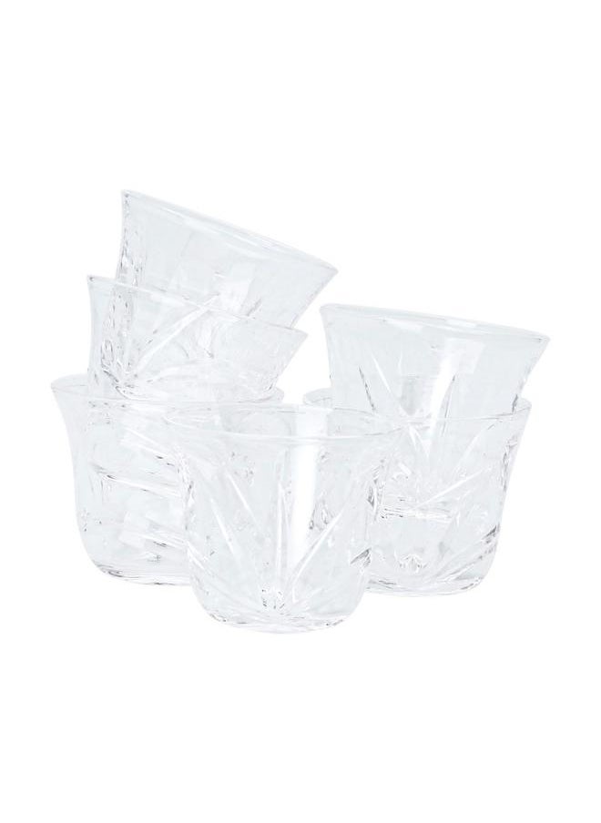 Alsaif - Serving Set (Pials + Cups) From Crystal 18 Pieces Transparent - Image 1