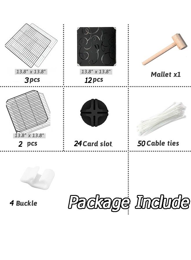 Generic 2 Tier Cat Cage Indoor Cat Enclosures Crate DIY Pet Playpen Detachable Dense Metal Wire Ferret Cage Indoor Cat Kennels for Kitten Puppy Bunny Exercise  - Image 2