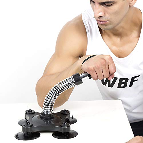 YCYU Arm Wrestling Strength Training Exerciser Fitness Forearm Wrist Muscle Developer Shoulder Chest Gym Home Workout Equipment(Silver) - Image 4