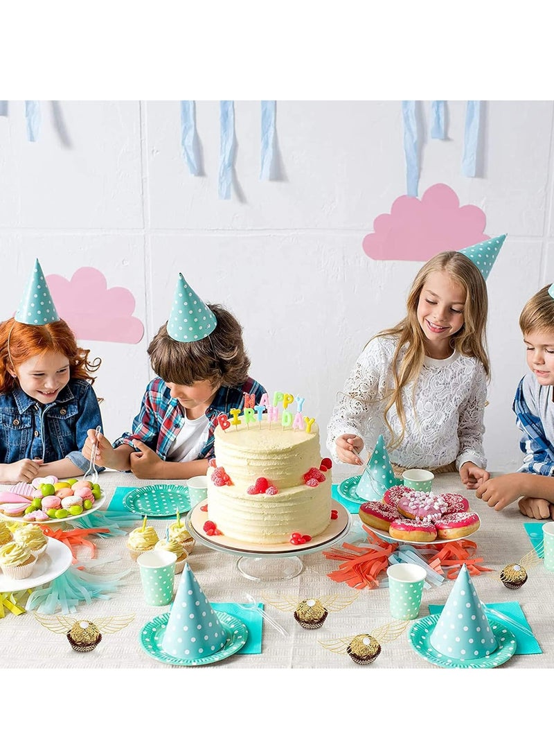 Oasisgalore 50Pcs Gold Glitter Wing Cupcake Chocolate Toppers for Party & Birthday Decorations  - Image 4