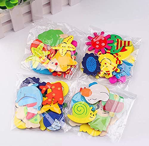 SCHUBERT Wooden Nature Theme Magnets - Set of 40, Multicolour - Image 5