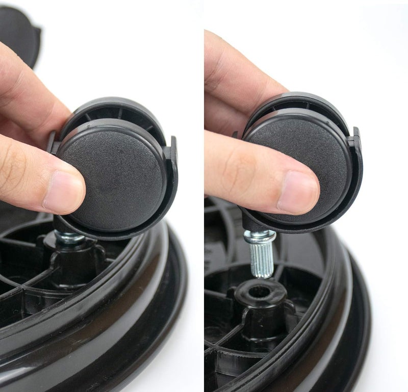 Fasmov 3 Pcs Plant Pallet Caddy Plant Stand Round Flower Pot Mover, Plant Pot Pallet Dolly Caster with Universal Wheels (Black) - Image 4