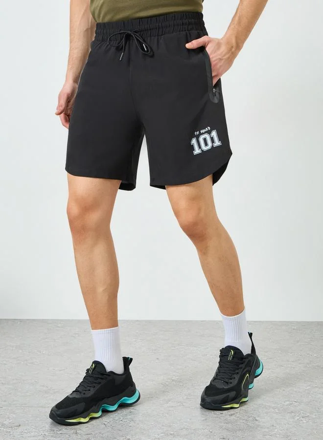 Men Black Regular Fit Shorts