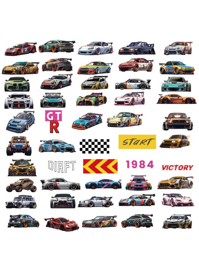 NIBEMINENT 50 Pcs Modified Car Deco Kit Waterproof Stickers, High Definition Printing Bright Colors, Suitable for Laptop Skateboard Luggage Water Bottle Guitar DIY - Image 3