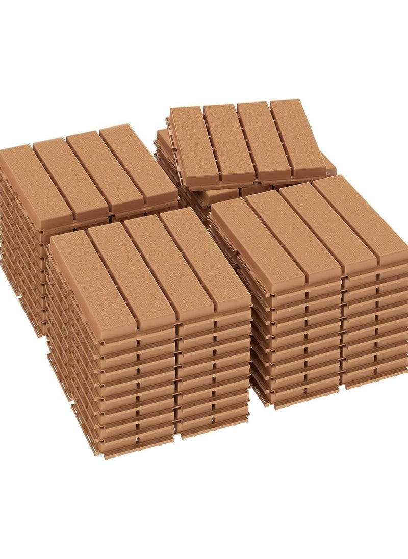 LINGWEI - LINGWEI 10pcs Premium Interlocking Deck Tiles – Weatherproof, Non-Slip Patio and Balcony Flooring, DIY Installation, Durable Plastic Composite - Image 1