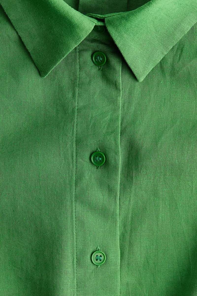 H&M Oversized linen-blend shirt