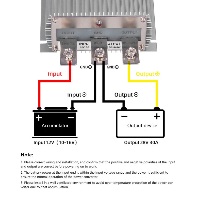 Power Converter 840W 28V 30A IP68 Waterproof Rating - Short Circuit Protection Voltage Regulator for Harsh Outdoor Industrial Applications - Image 2