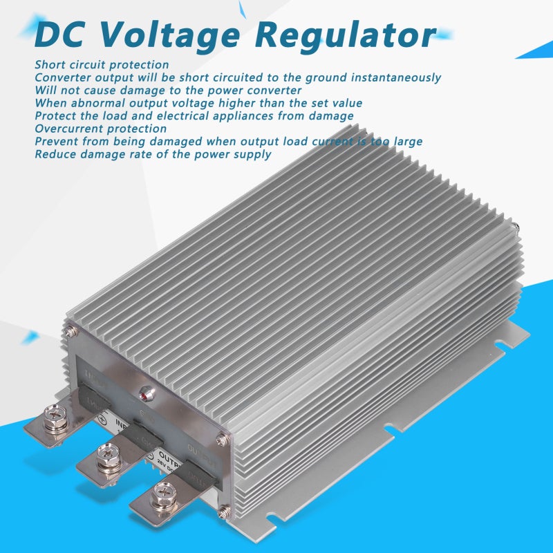 Power Converter 840W 28V 30A IP68 Waterproof Rating - Short Circuit Protection Voltage Regulator for Harsh Outdoor Industrial Applications - Image 3