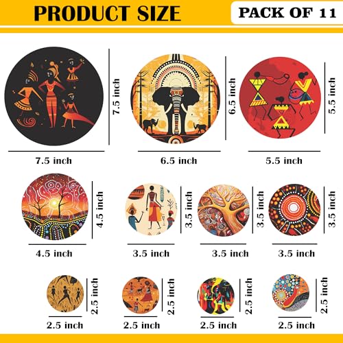 Twinster Wooden Wall Hanging for Home Decor, Living Room, Bedroom, Office, Motivational Art Patterns, Wall Decor, Pack of 11 (Rajasthani) - Image 5