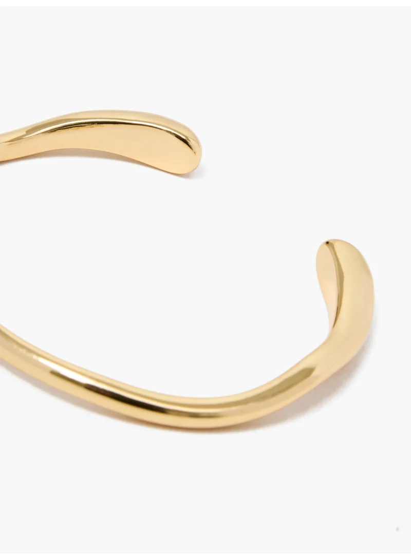 French Connection UK Wave Teardrop Open Bangle