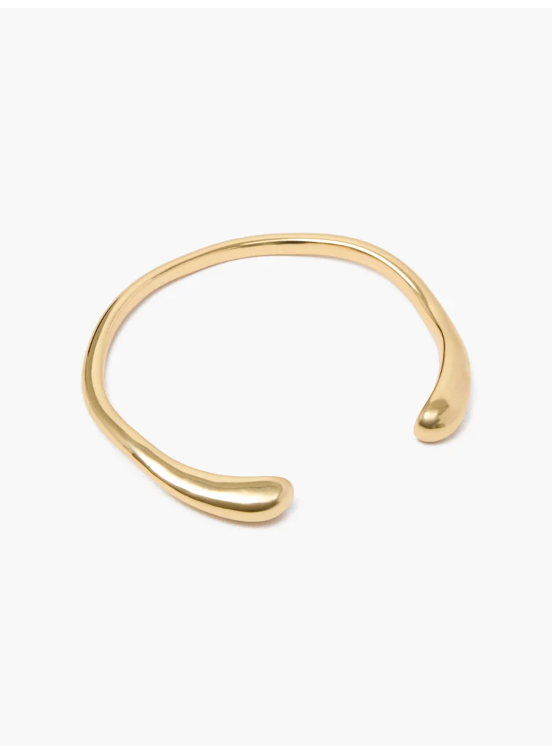 French Connection UK Wave Teardrop Open Bangle