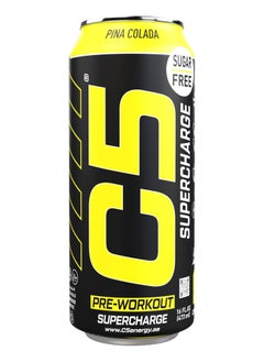 C5 Energy C5 Energy Drink Supercharge Pina Colada Pre Workout - Sugar Free, Zero Calories, 200mg High Caffeine , Creatine - Beta Alanine - Citrulline Malate - High-Performance Pre-Workout Booster Supplement Pack of 12  - Image 2