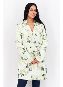 Liquorish Women Regular Fit Floral Print Casual Blazer, Multicolor  - Image 1