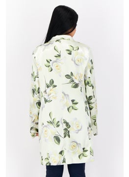 Liquorish Women Regular Fit Floral Print Casual Blazer, Multicolor  - Image 3