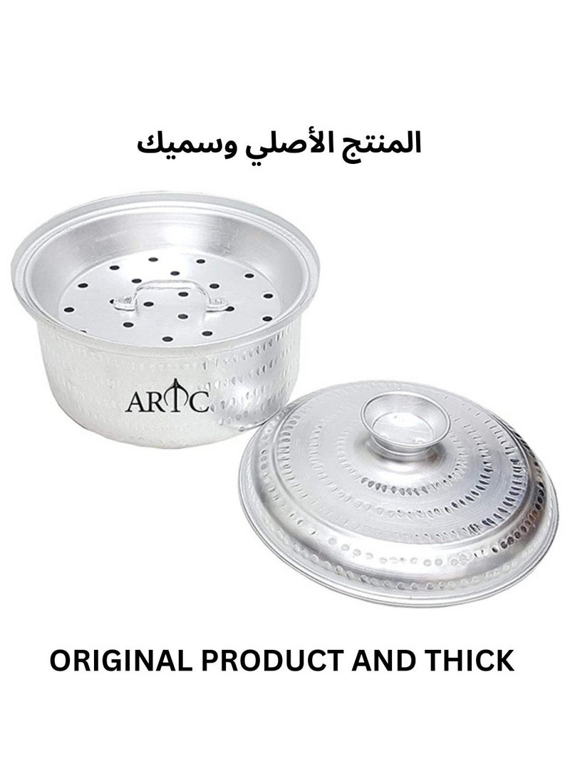 ARTC - ARTC Aluminum Basrai Mandi And Biryani Cooking Pot With Lid And Grill Net 36cm Silver - Image 1