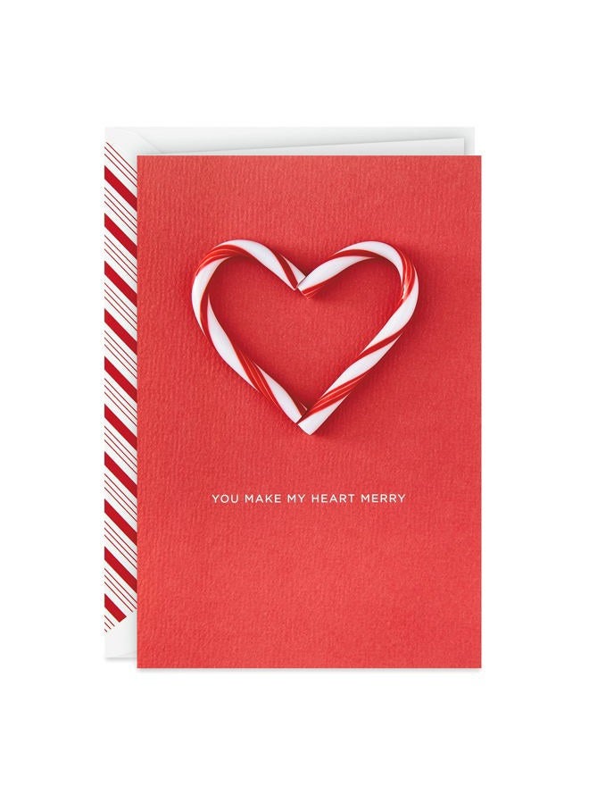 Hallmark Signature Holiday Card for Significant Other (Candy Cane Heart) - Image 1