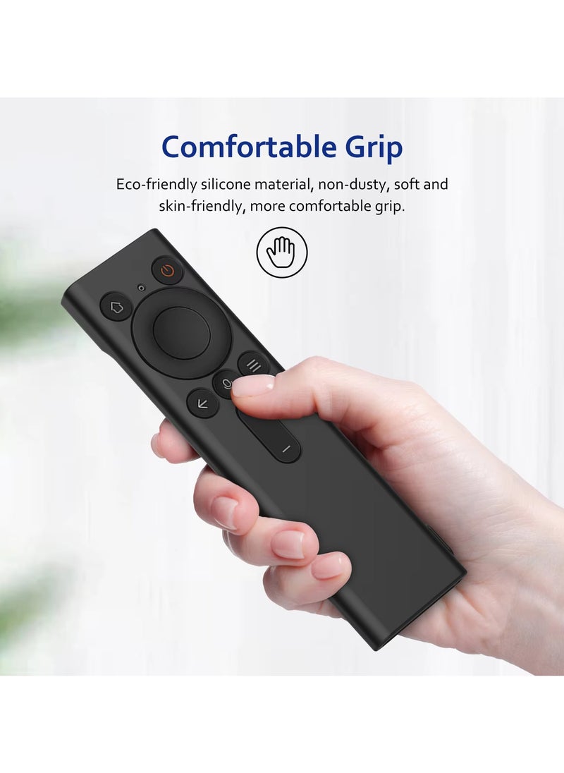 Beauenty Silicone Case For Huawei Rhinoceros Pointing Smart TV Remote Control Case Sleeve with Lanyard (Black)  - Image 3