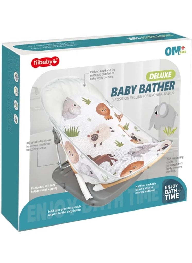 Tiibaby Deluxe Baby Bather, 3-Position Recline, 0+ Months  - Image 3