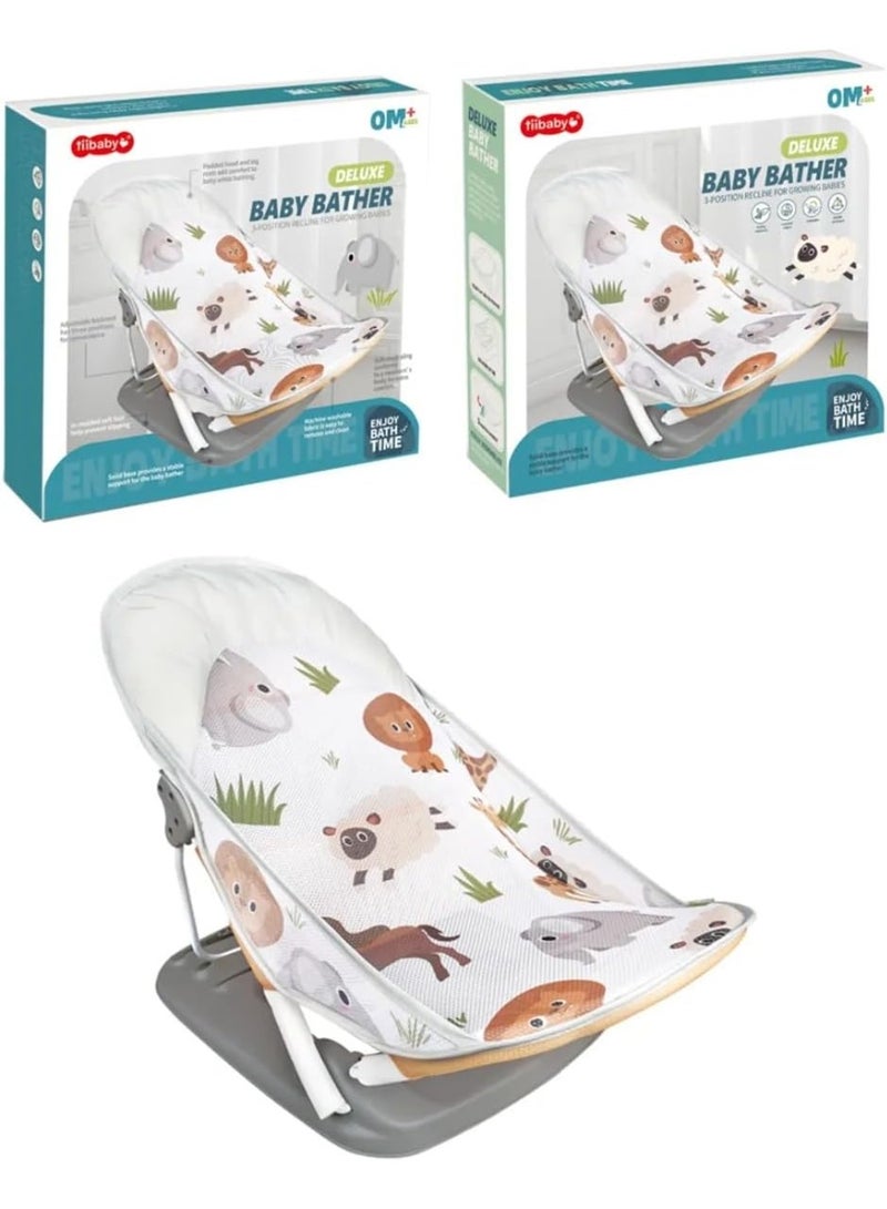 Tiibaby Deluxe Baby Bather, 3-Position Recline, 0+ Months  - Image 2