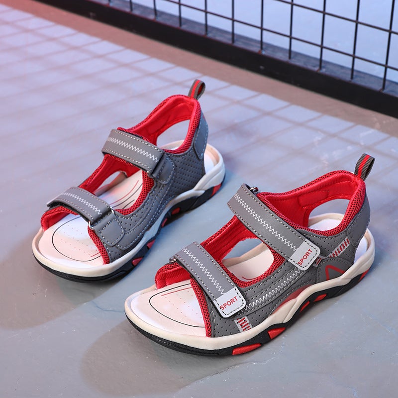 Boys Sandals 2021 Children'S Shoes Soft Sole Handsome Middle-Aged And Primary School Korean Casual Beach Shoes - Image 4