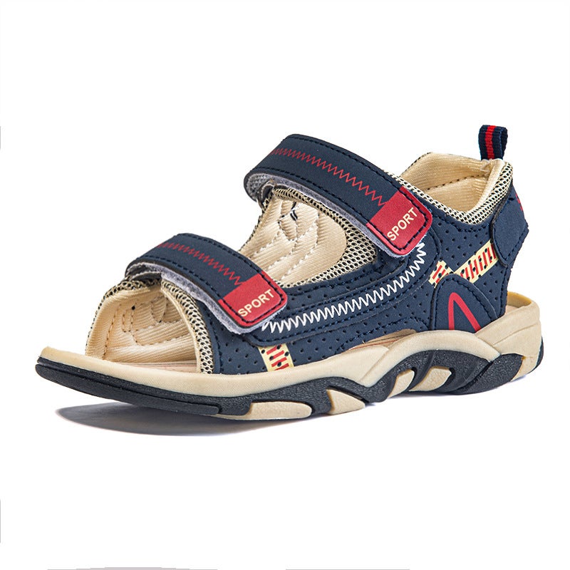 Boys Sandals 2021 Children'S Shoes Soft Sole Handsome Middle-Aged And Primary School Korean Casual Beach Shoes - Image 1