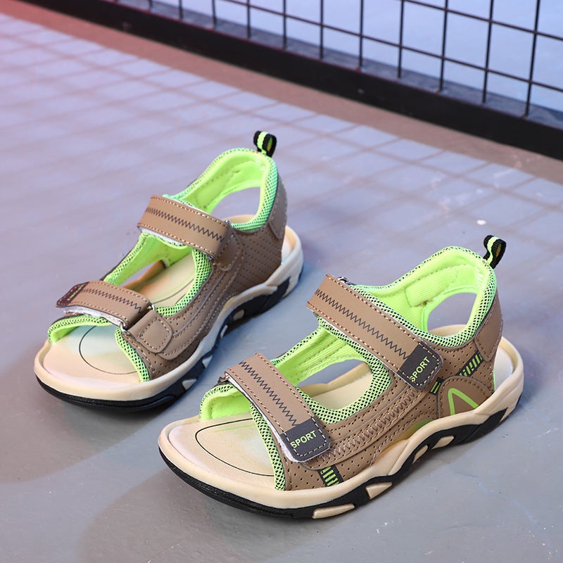 Boys Sandals 2021 Children'S Shoes Soft Sole Handsome Middle-Aged And Primary School Korean Casual Beach Shoes - Image 5