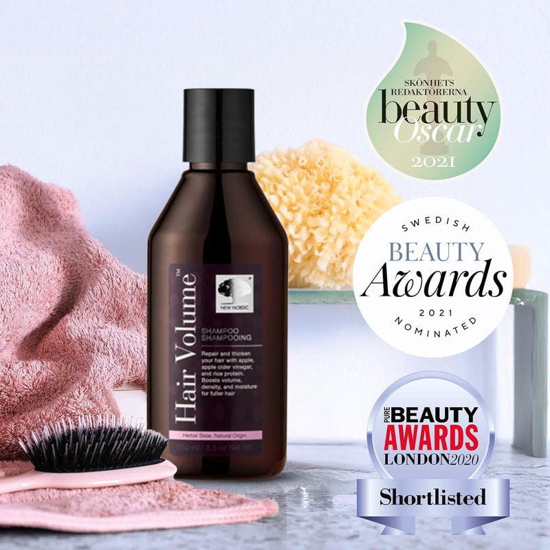 New Nordic Hair Volume Shampoo, Herbal Recipe for Thicker Fuller Hair, Vegan, Clean Ingredients, 8.5 Fl Oz - Image 3