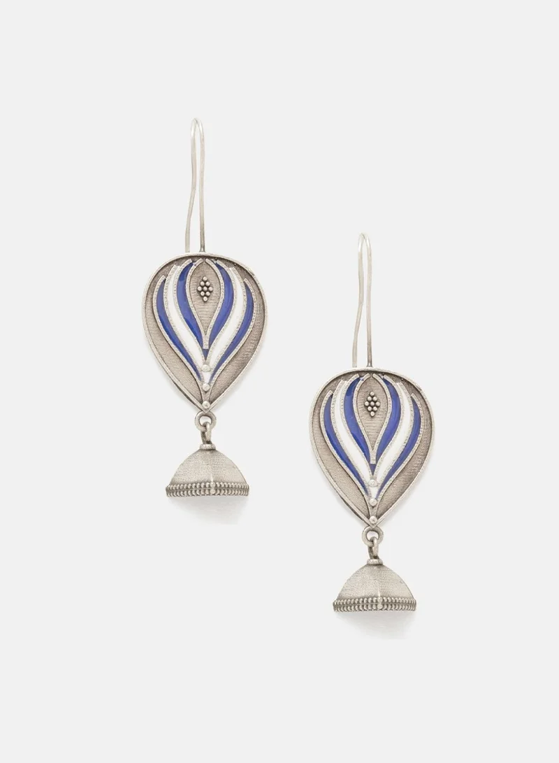 Priyaasi Plated Oxidized Contemporary Drop Earrings