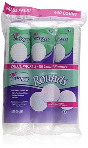 Swisspers Cotton Rounds 80 Count 100% Cotton (3 Pack) - Image 5