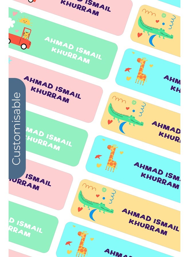 Share the Love Wild Buddies Name Labels – Personalised Animal-Themed Stickers for School - Image 3