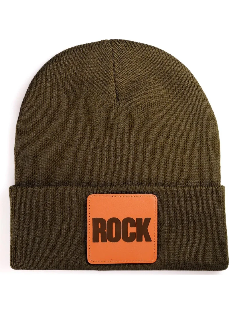 Black Börk Blackbörk V1 Acrylic Rock - Unisex Khaki Beanie with 1 Code Logo