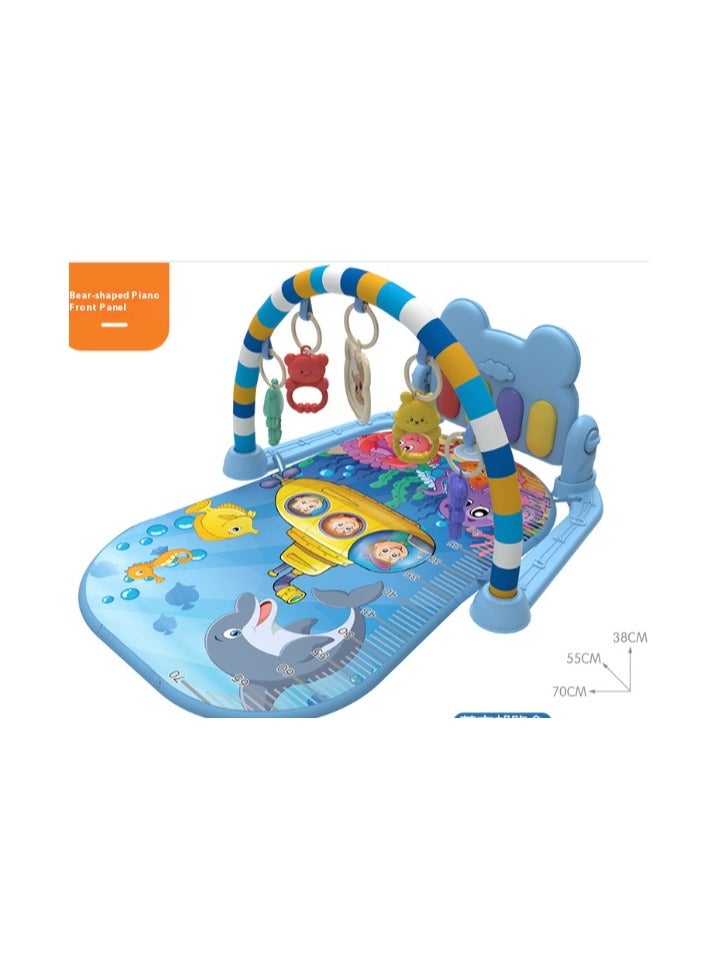 Healife Tummy Time Play Mat for Infants and Newborns - Music Lighting Portable Lightweight Soft Comfortable Piano Gym Fitness Mat for Baby