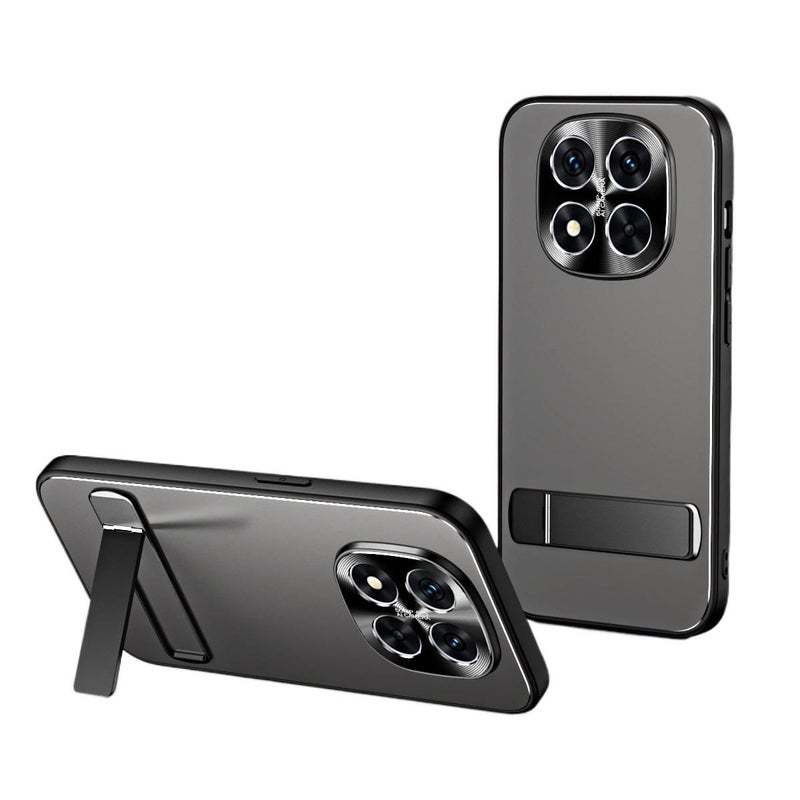 BB غطاء واقي لـ Redmi Note 14 Pro مع حماية من السقوط وحامل قائم مع مقاوم للصدمات مع تغطية كاملة مع ملمس غير لامع باللون Aurora بوظيفة حامل باللون الأحمر - Image 2