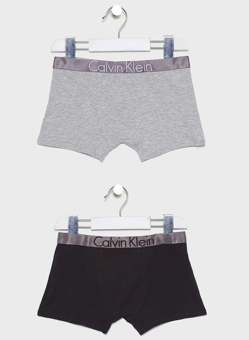 CALVIN KLEIN Little 2 Pack Boxer Shorts