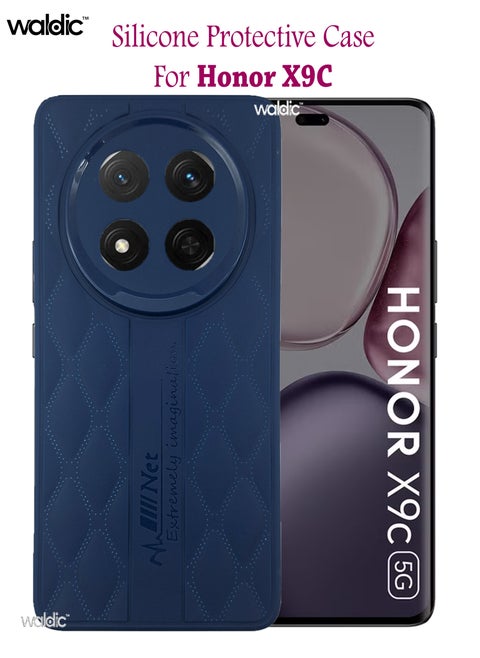 Honor X9c 5G Premium Case | Premium Silicone  Case Cover Designed for Honor X9c | Honor X9c Case Camera and Drop Protection Thin Protective Back Cover Case for Honor X9c - Blue