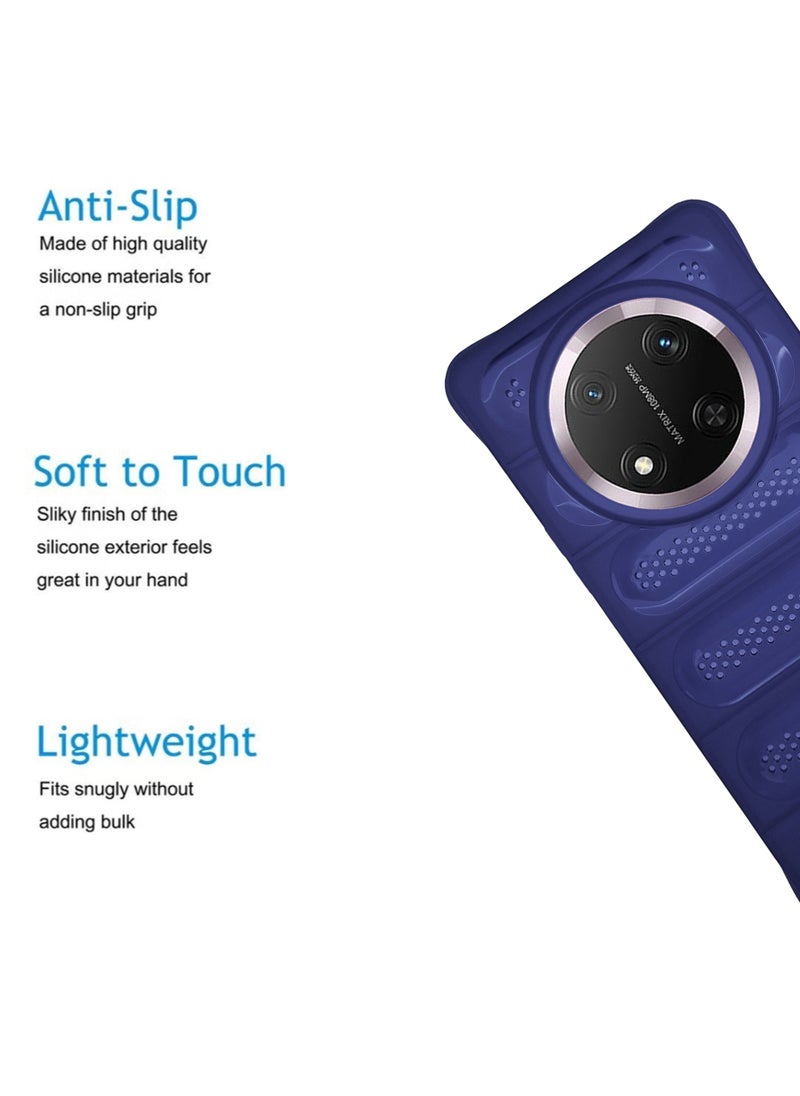 Waldic - Honor X9c 5G Premium Case | Premium Silicone  Case Cover Designed for Honor X9c | Honor X9c Case Camera and Drop Protection Thin Protective Back Cover Case for Honor X9c - Blue - Image 1