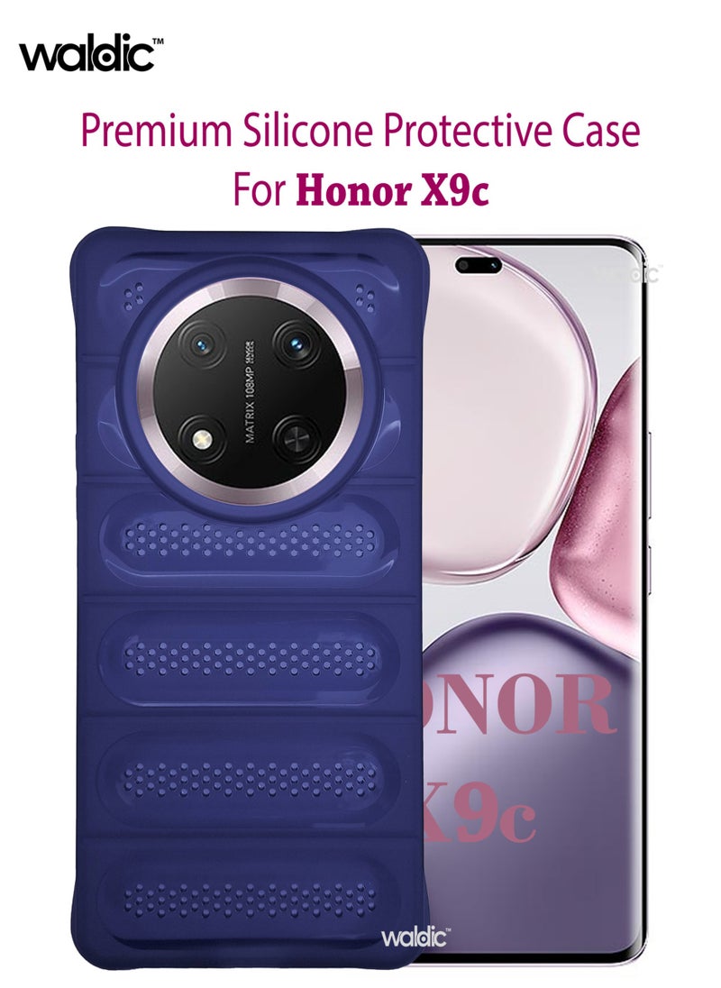 Waldic - Honor X9c 5G Premium Case | Premium Silicone  Case Cover Designed for Honor X9c | Honor X9c Case Camera and Drop Protection Thin Protective Back Cover Case for Honor X9c - Blue - Image 1