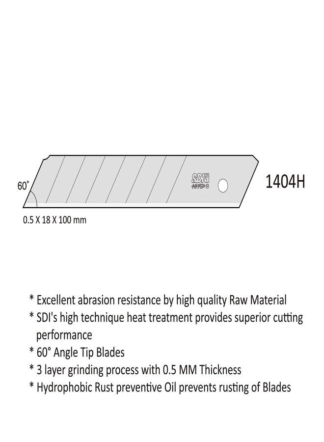 SDI 1404H Snap Off Cutter Blades, 18 Mm Quality Carbon Steel Blades, Pack of 100 Pc - Image 4