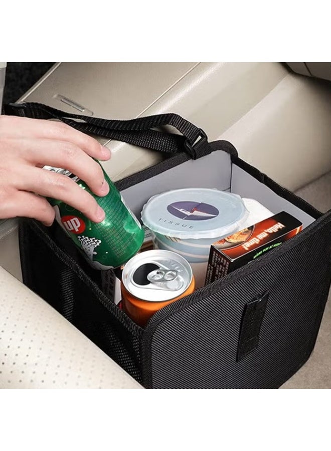 EETU Car Trash Can,Foldable Hanging Car Trash Bag Can,Automotive Trash Bin With Adjustable Strap,Waterproof Oxford Cloth Trash Can For Car,Collapsible Car Trash Bin For Front Back Seat Accessories - Image 5