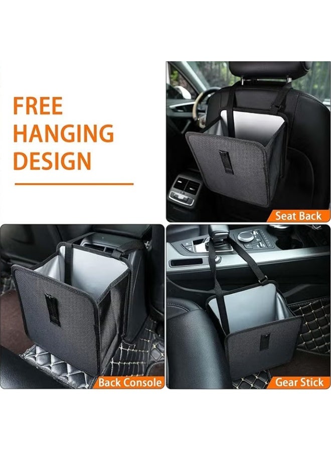 EETU Car Trash Can,Foldable Hanging Car Trash Bag Can,Automotive Trash Bin With Adjustable Strap,Waterproof Oxford Cloth Trash Can For Car,Collapsible Car Trash Bin For Front Back Seat Accessories - Image 3