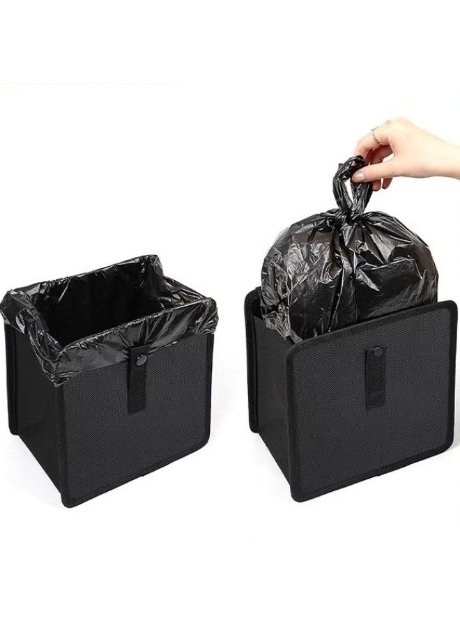 EETU Car Trash Can,Foldable Hanging Car Trash Bag Can,Automotive Trash Bin With Adjustable Strap,Waterproof Oxford Cloth Trash Can For Car,Collapsible Car Trash Bin For Front Back Seat Accessories - Image 1