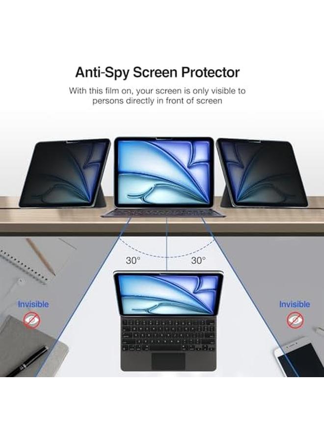 Procases 1 Pack Screen Protector For Ipad Air 6Th Generation 11 Inch M2 2024 Privacy Anti Spy Tempered Glass Film For Ipad Air 6 A2902 A2903 A2904 - Image 1