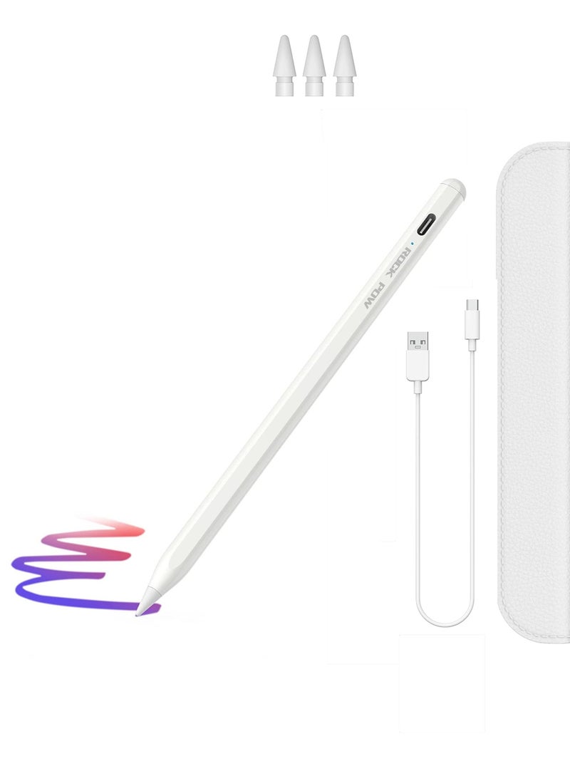 Rock Pow - iPad Pencil 2nd Generation Compatible with Apple Pencil Stylus Pen for iPad Palm Rejection Tilt Power Display (2018-2023) iPad Pro 11/12.9 iPad 6/7/8/9,iPad Mini 5/6 iPad Air 3/4/5 - Image 1