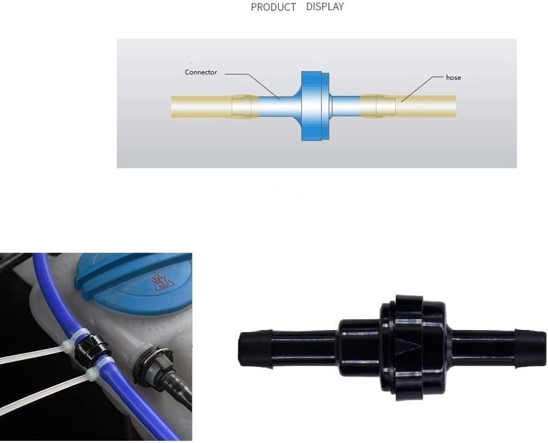 BBTUS PA66 Automotive Oil Line Spring Check Valve, 1/4" Long, High Temp & Corrosion Resistant, 2 PCS - Image 4